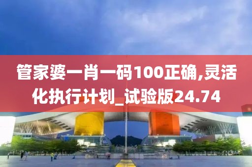 管家婆一肖一码100正确,灵活化执行计划_试验版24.74