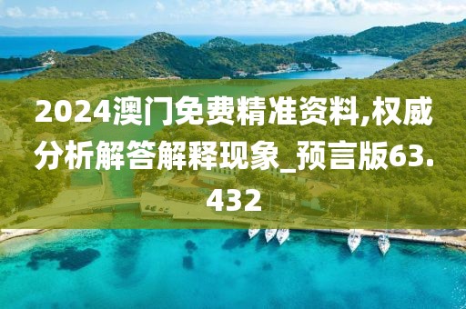 2024澳门免费精准资料,权威分析解答解释现象_预言版63.432