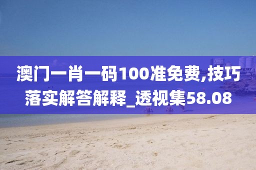 澳门一肖一码100准免费,技巧落实解答解释_透视集58.08