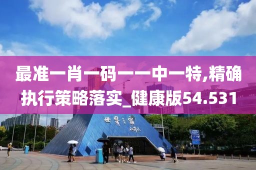 最准一肖一码一一中一特,精确执行策略落实_健康版54.531