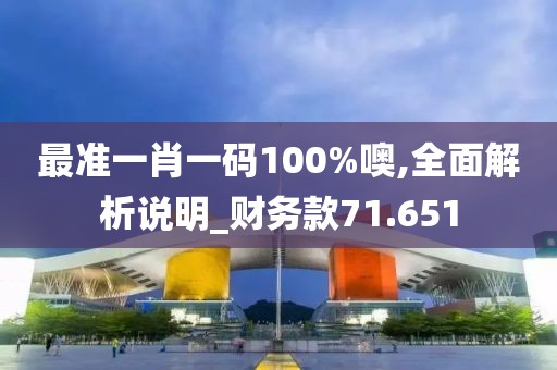 最准一肖一码100%噢,全面解析说明_财务款71.651