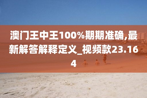 澳门王中王100%期期准确,最新解答解释定义_视频款23.164