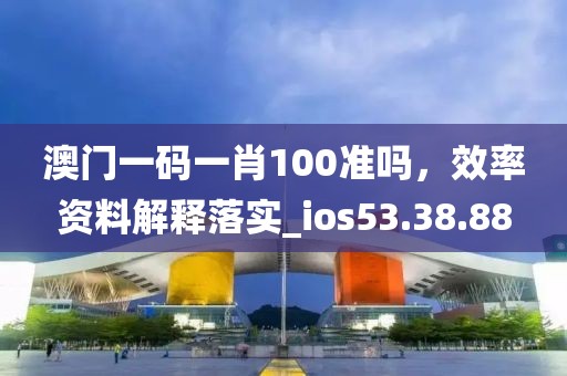 澳门一码一肖100准吗，效率资料解释落实_ios53.38.88